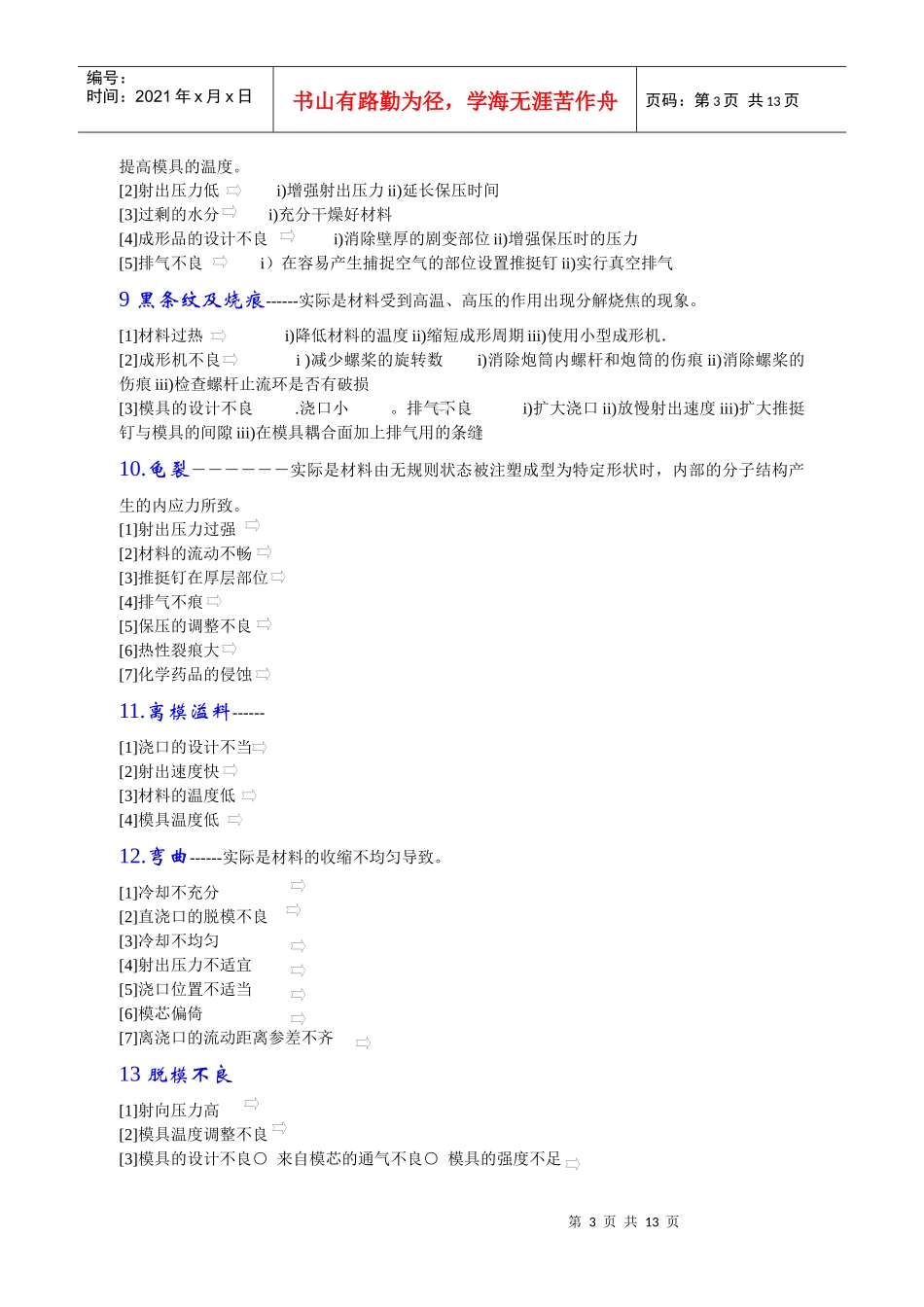 塑料注塑成型故障排除_第3页