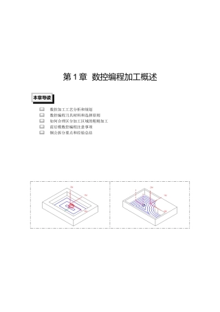 数控编程加工概述