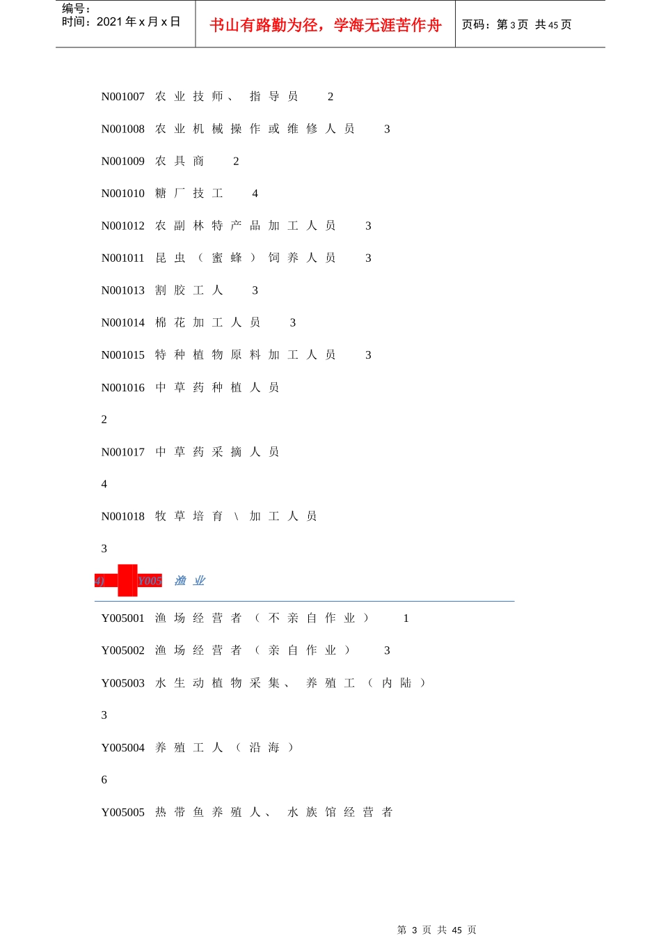 新华保险职业代码表_第3页