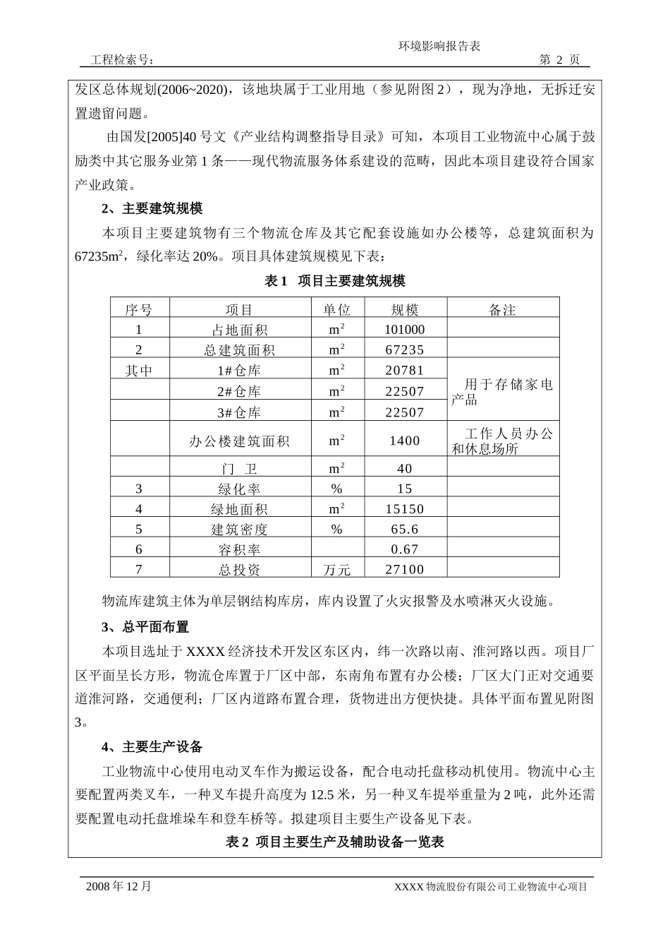家电物流建设项目报告表_第2页