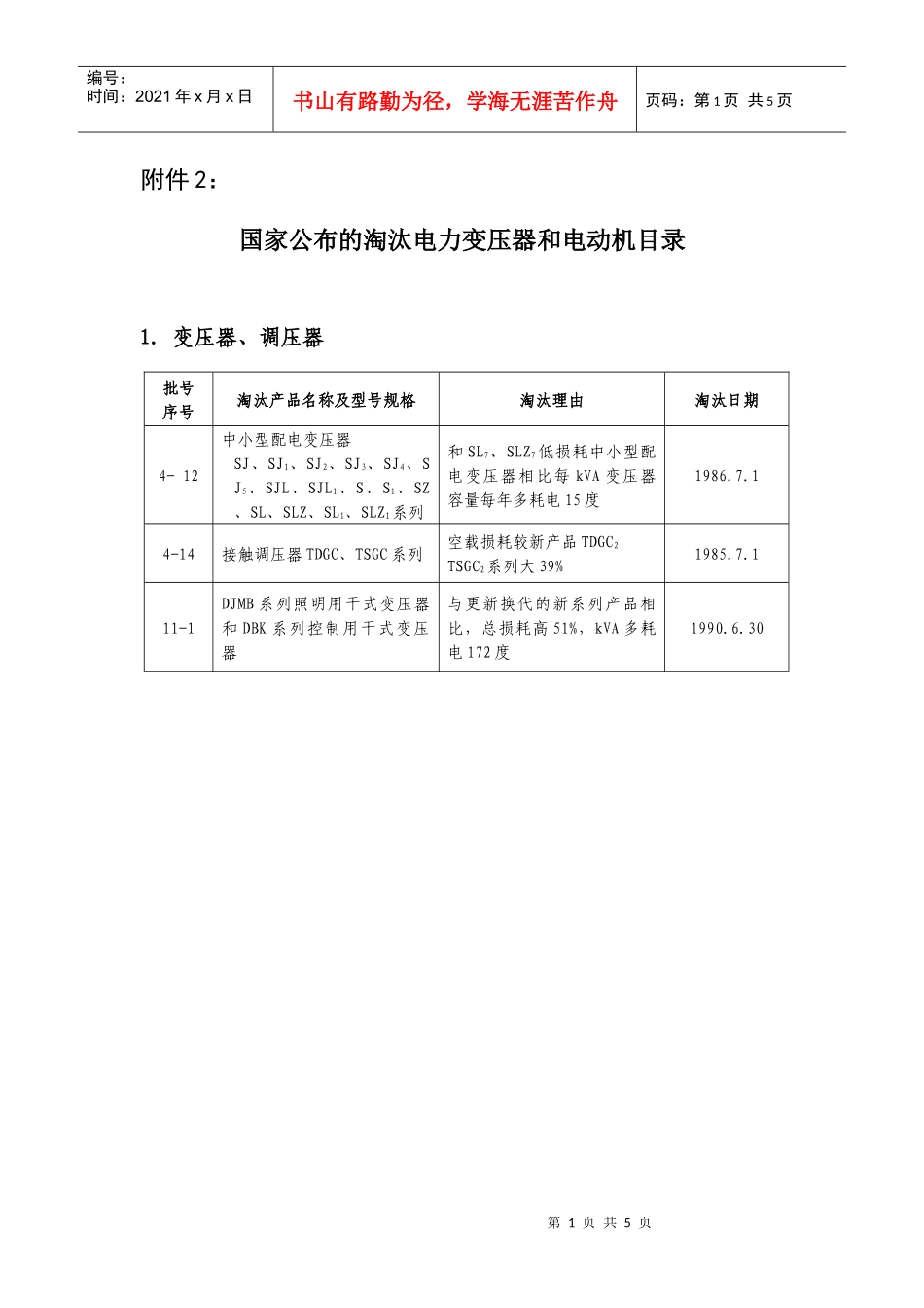 国家公布的淘汰电力变压器和电动机目录-首都之窗-北京市政_第1页