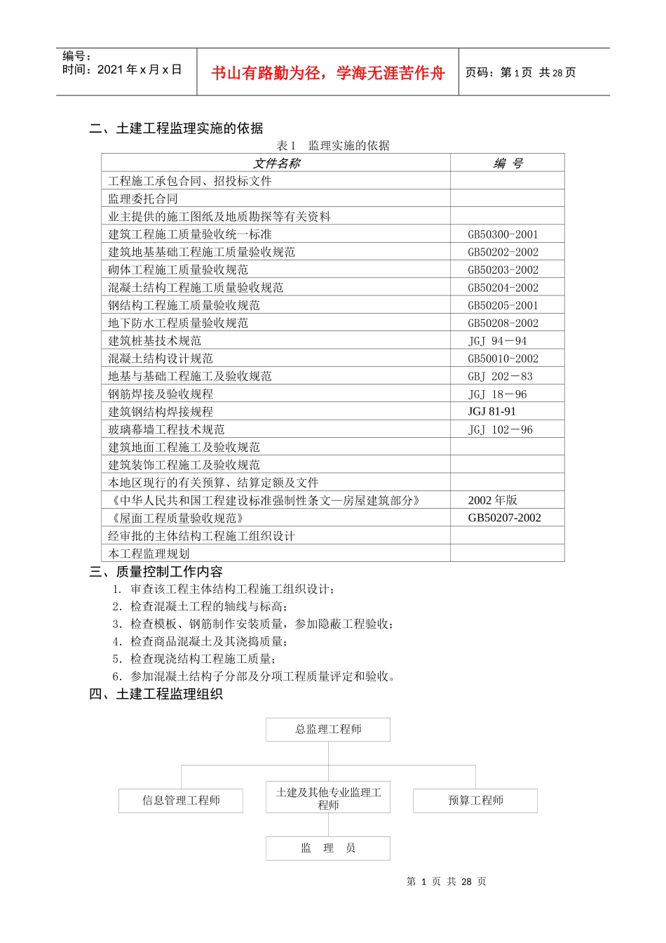 土建工程监理实施细则(doc 30页)_第2页