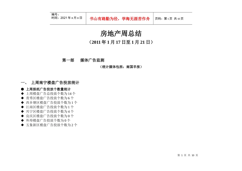 房地产周总结(117)_第1页