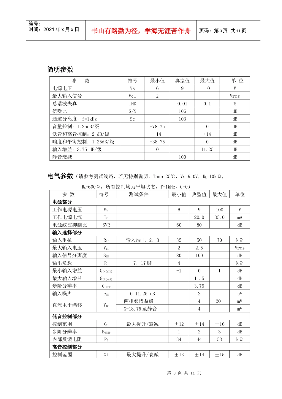 带音调和音量处理的数控四声道音频处理器_第3页