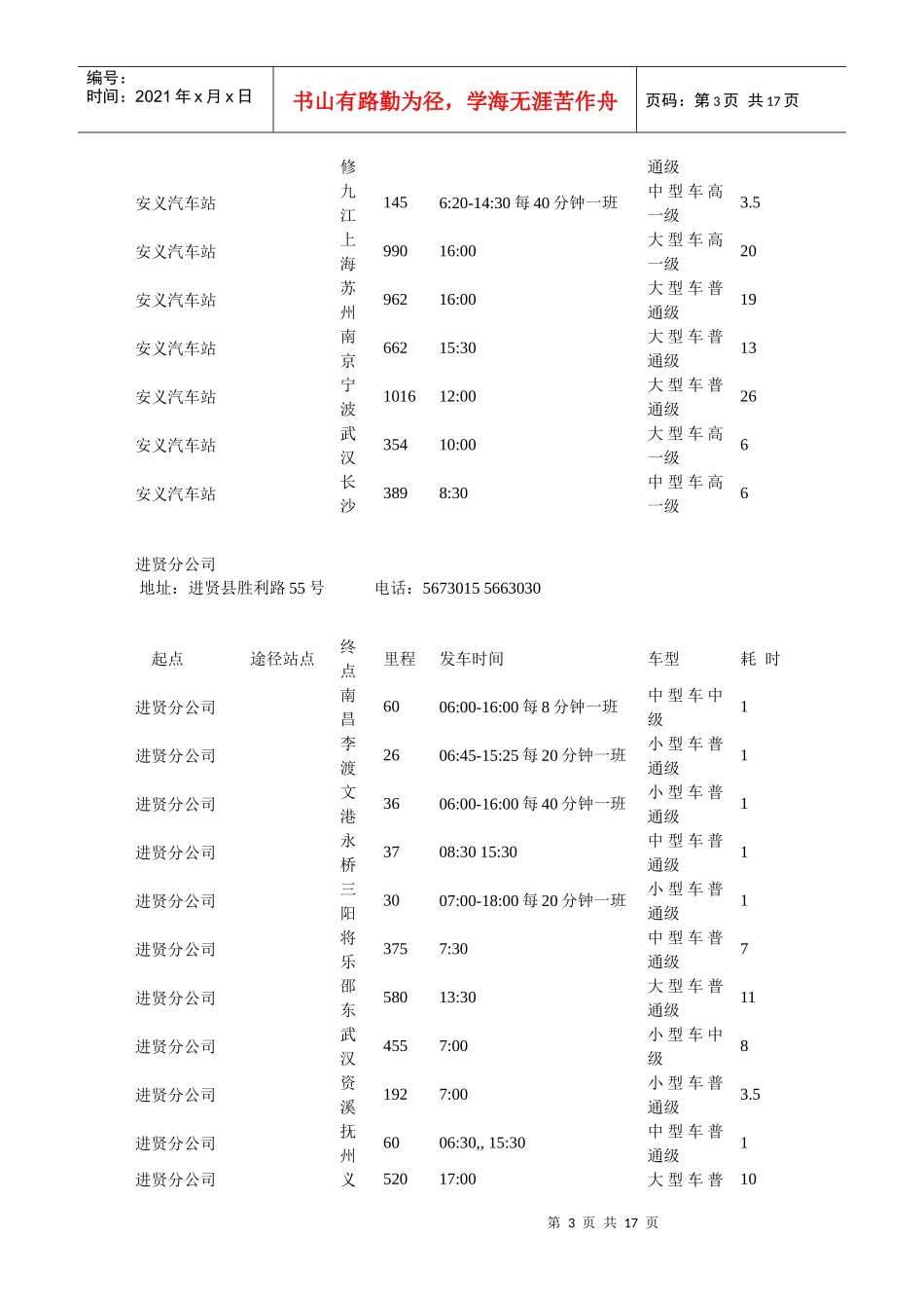 南昌长途汽车站客运时刻表_第3页