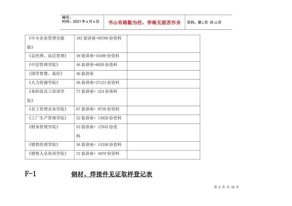 建筑工程监理台帐表格_第2页