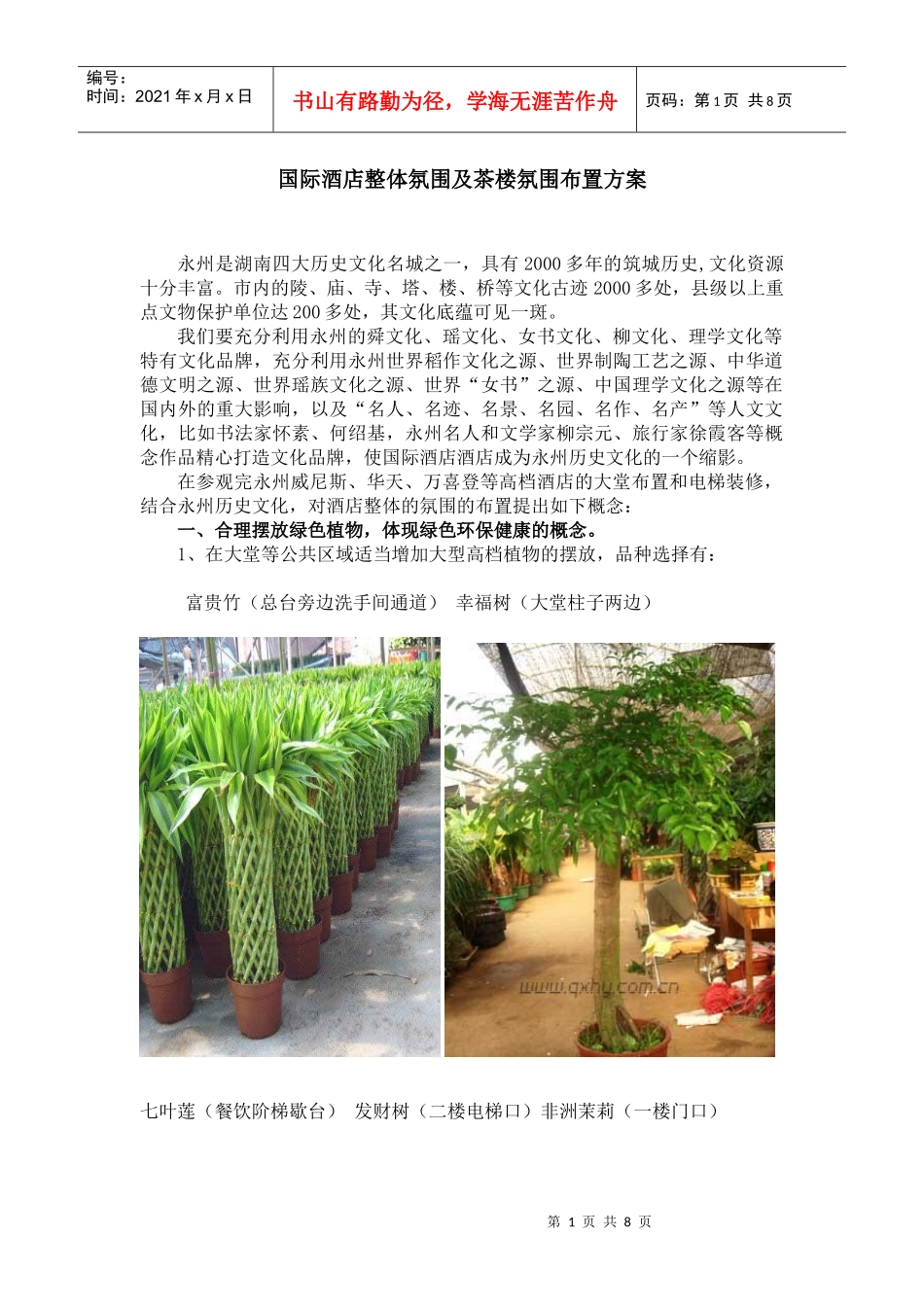 提升国际酒店氛围布置方案_第1页