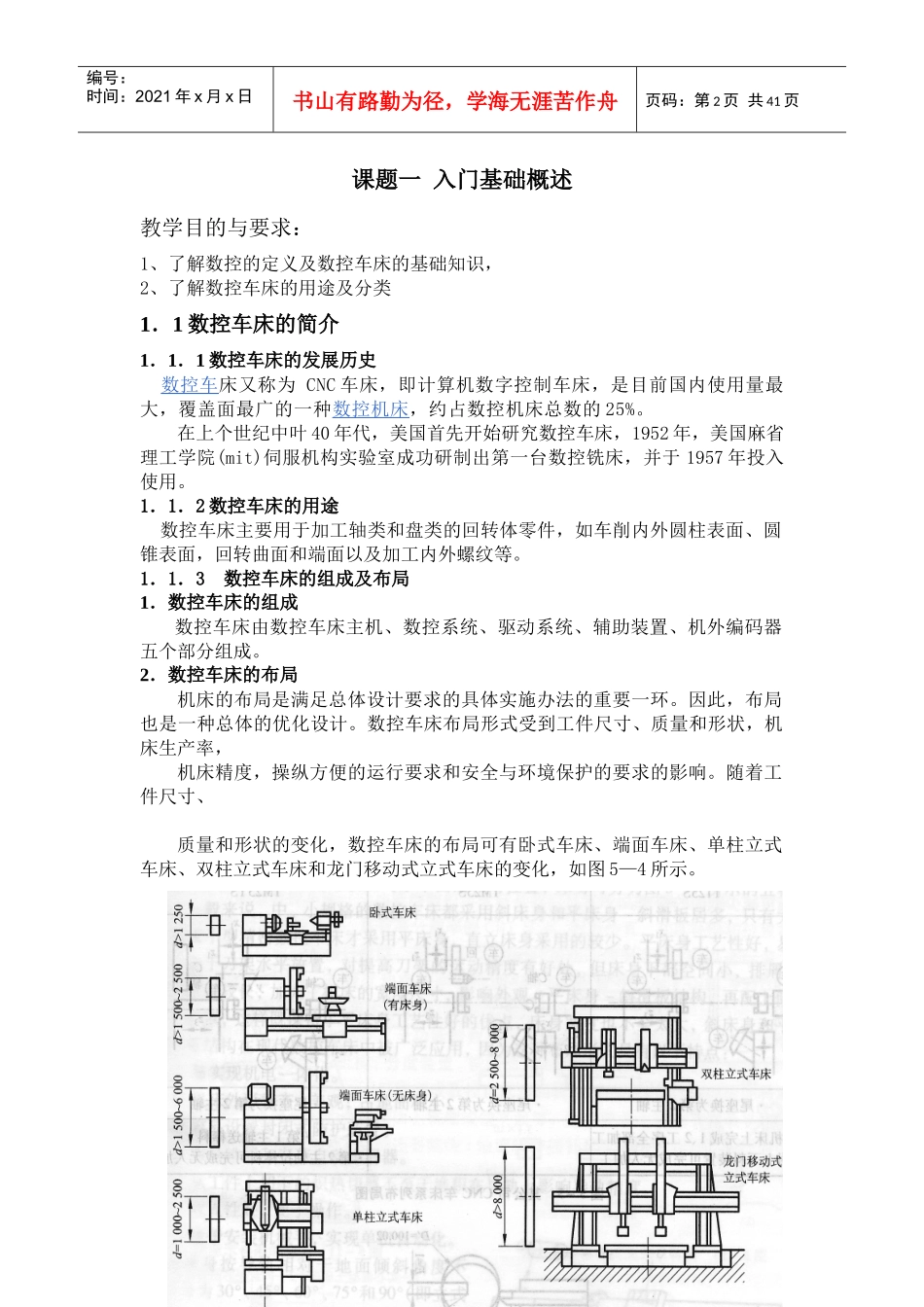 数控车床编程与操作教案_第2页