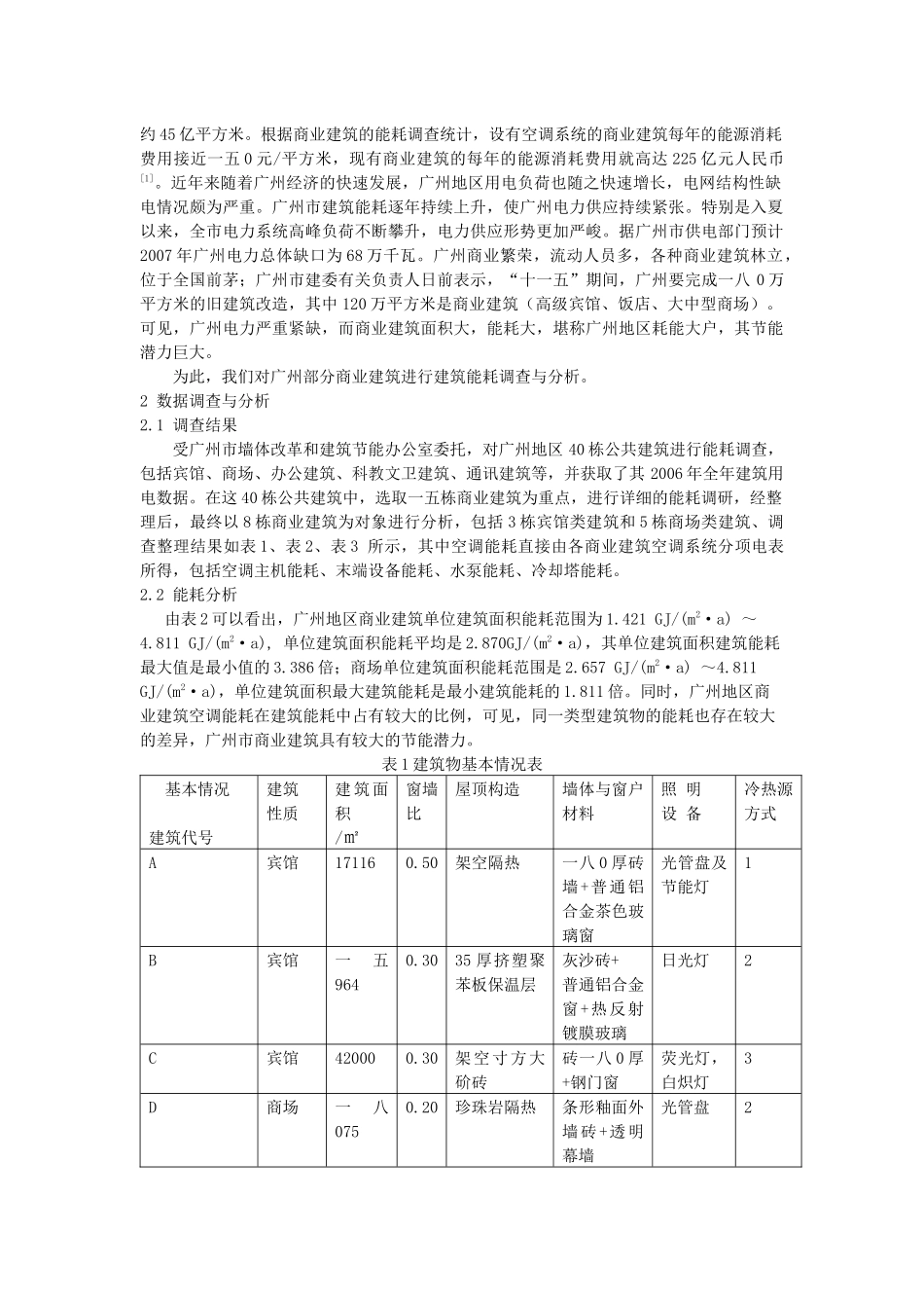 商业类建筑能耗调查与节能潜力分析_第2页