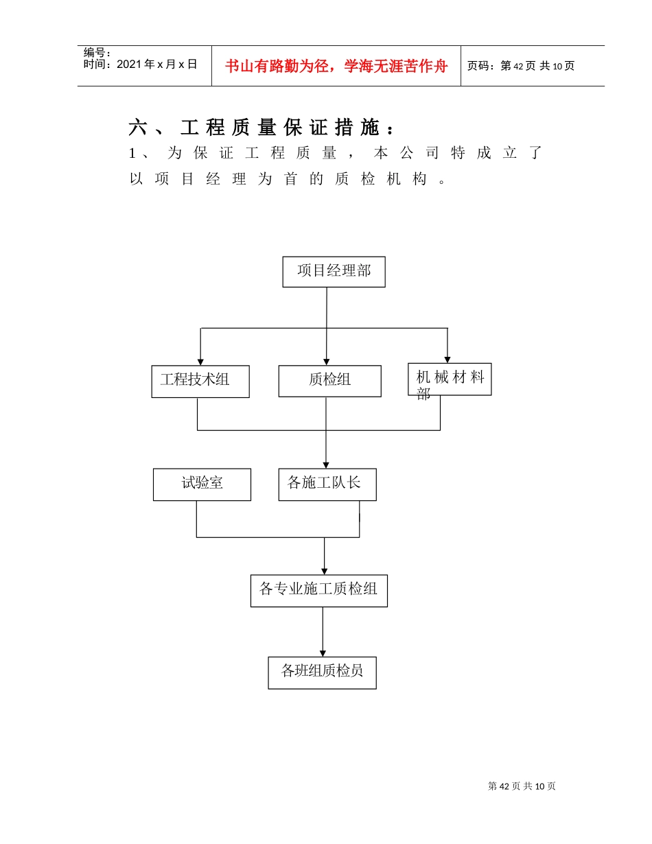 工程质量保证措施：(DOC7页)_第1页