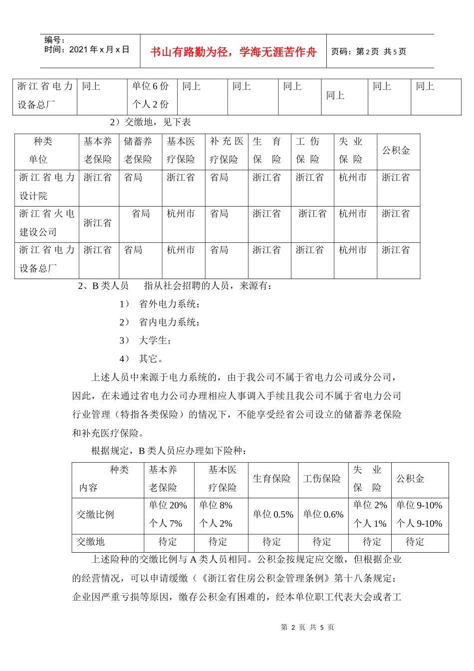 各类保险和公积金存在的问题和建议_第2页