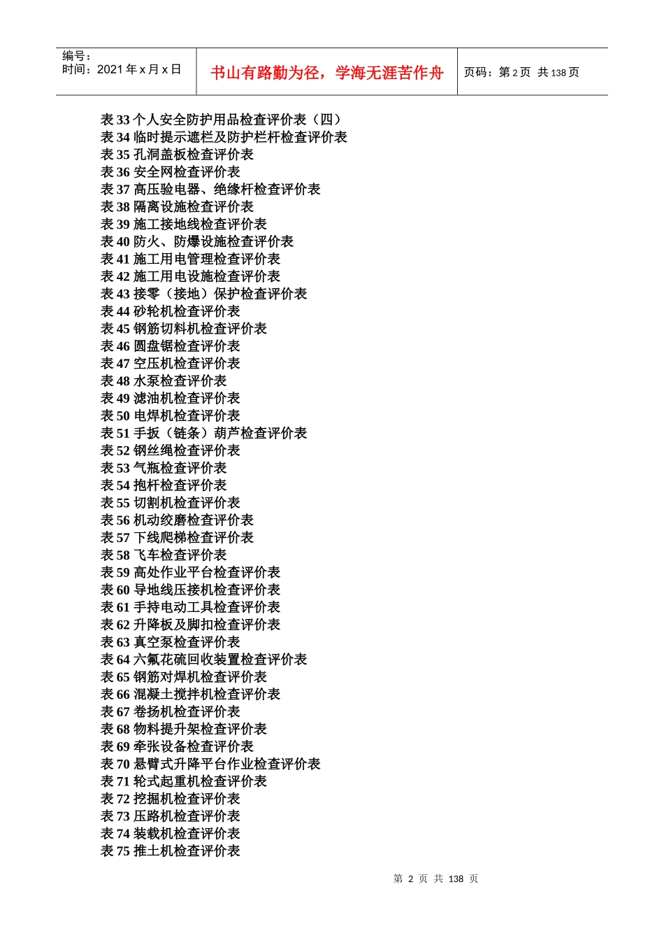 南方电网基建工程安全文明施工检查评价表_第2页