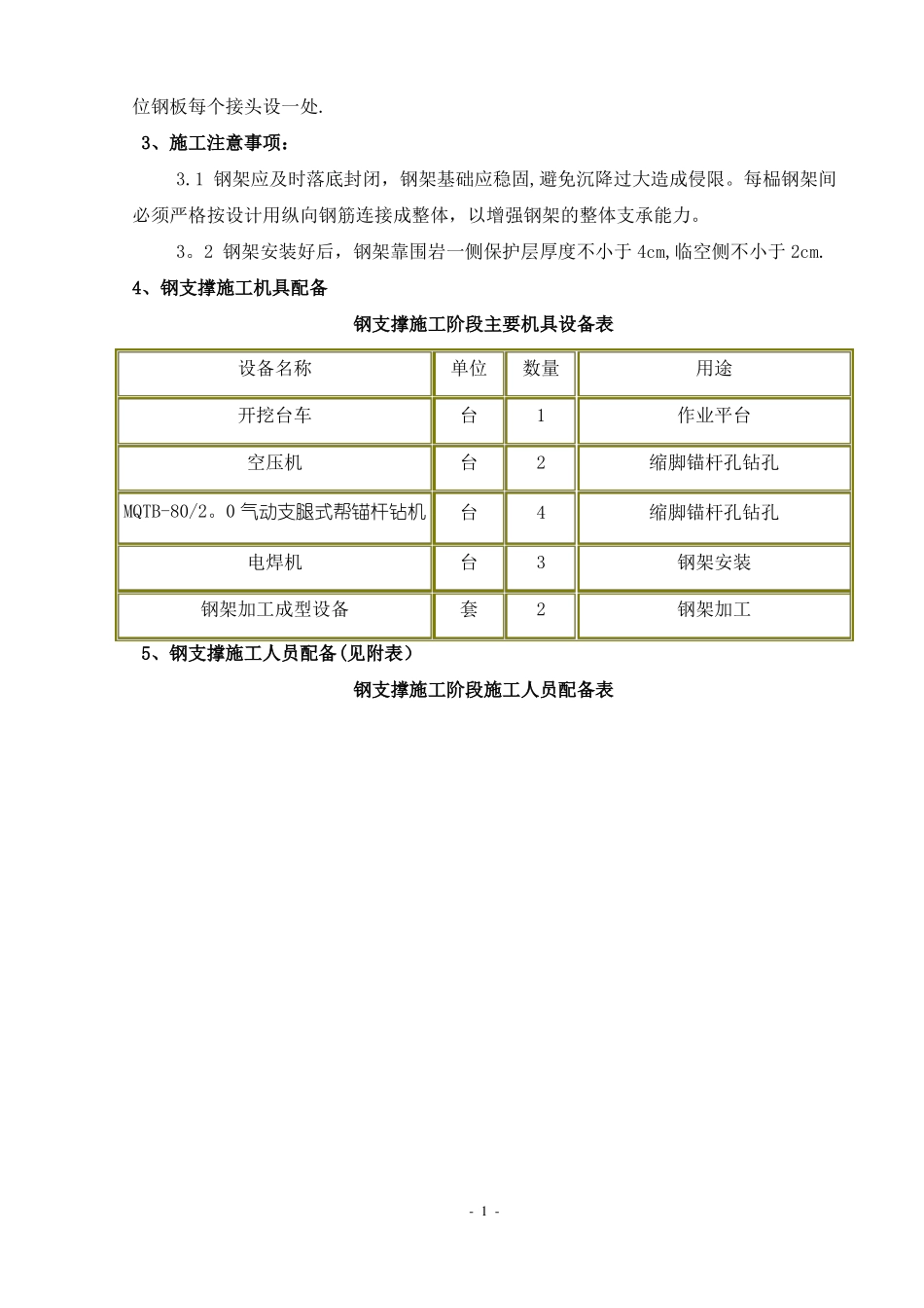 隧道钢支撑施工方案_第2页