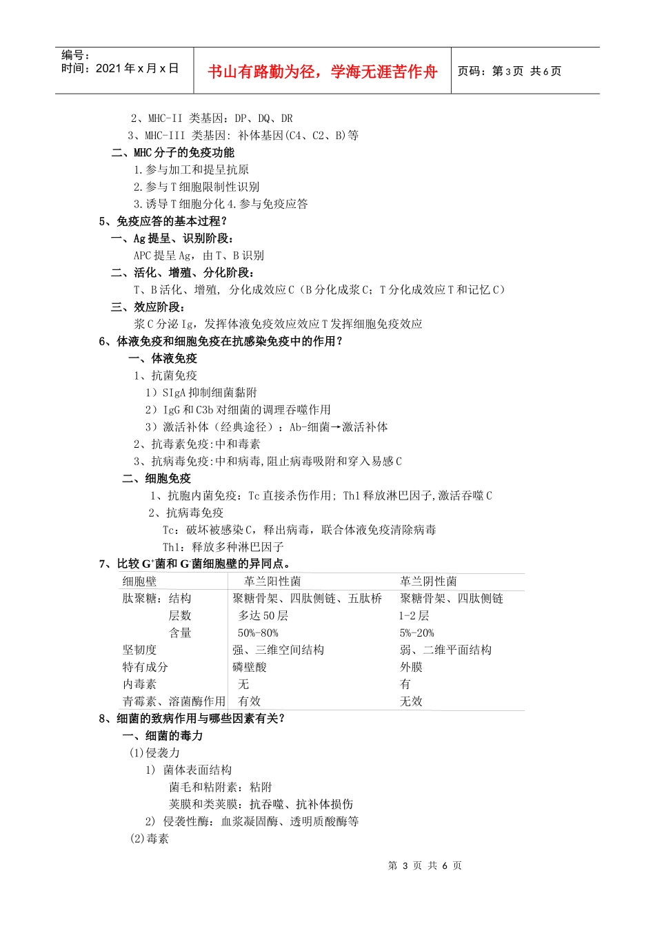 护理专业医学微生物学期末复习题及答案_第3页