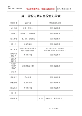 施工现场定期安全检查记录表[1]