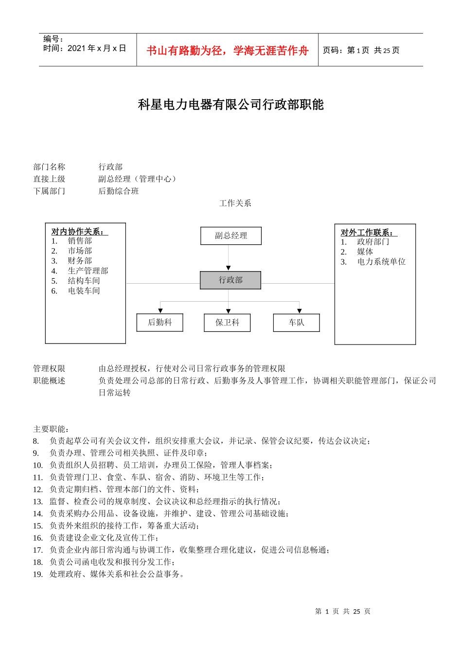 成都某电力电器公司各部门岗位职责_第2页