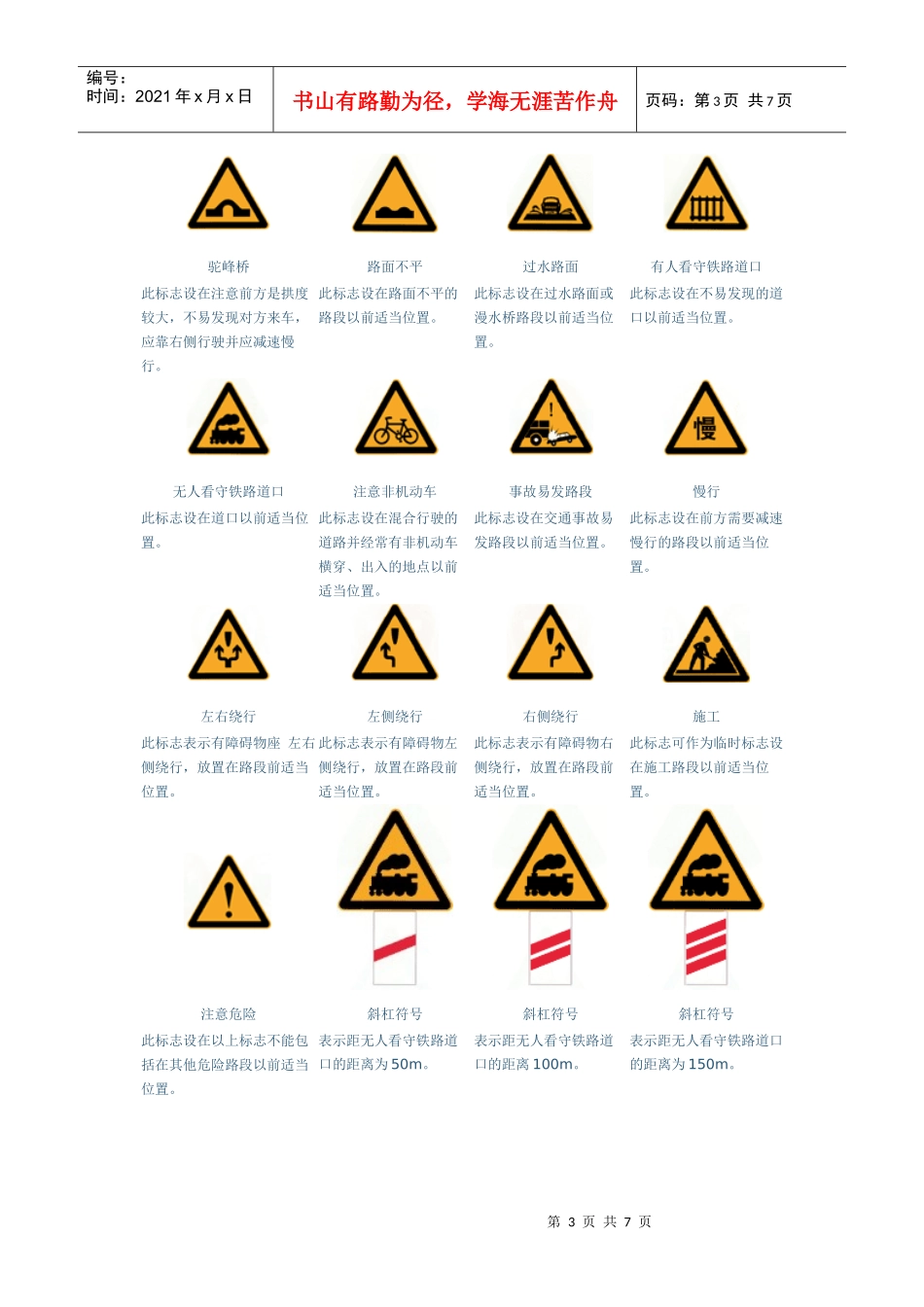 常见交通标志_第3页