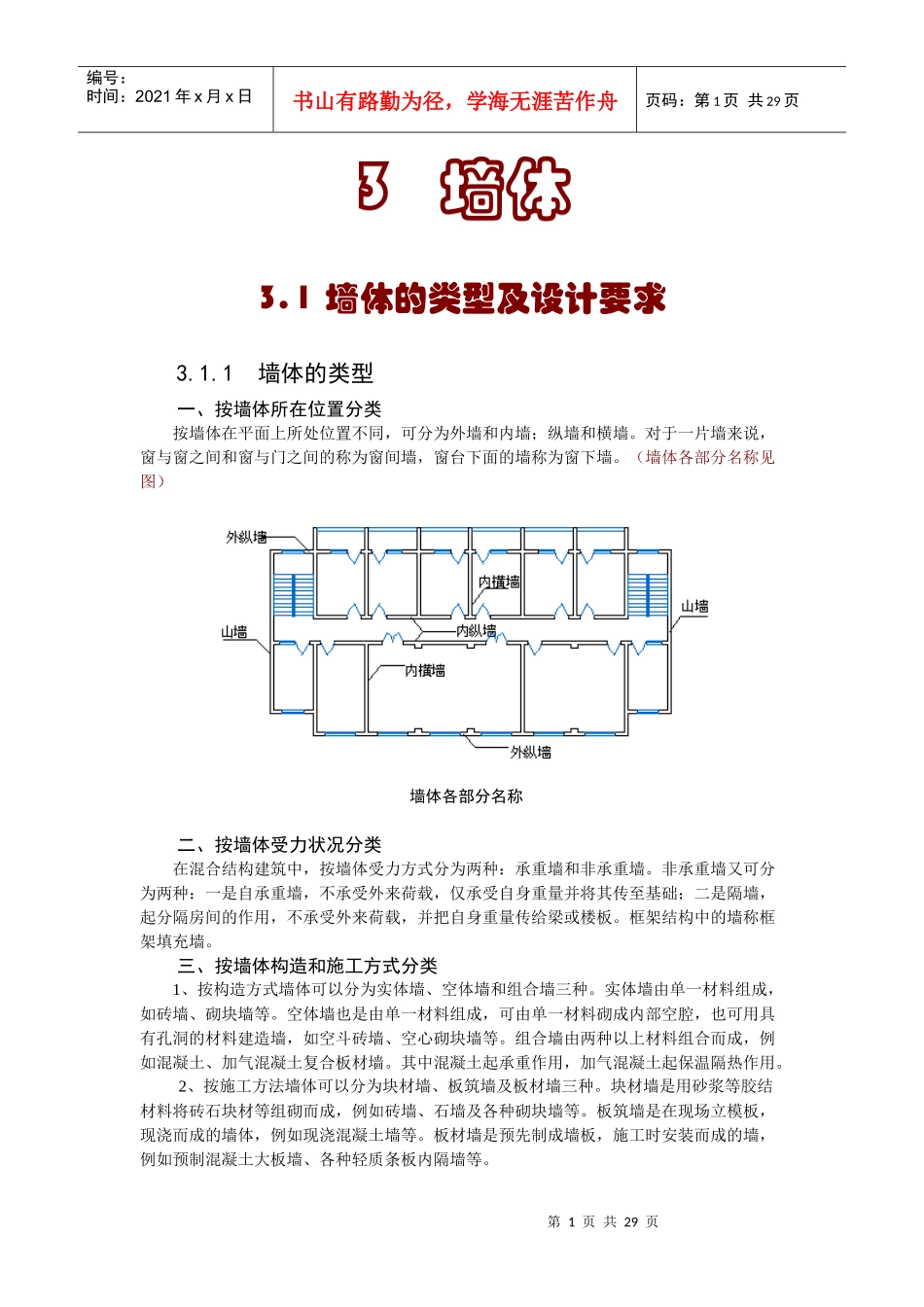 房屋建筑学 教案04_第1页