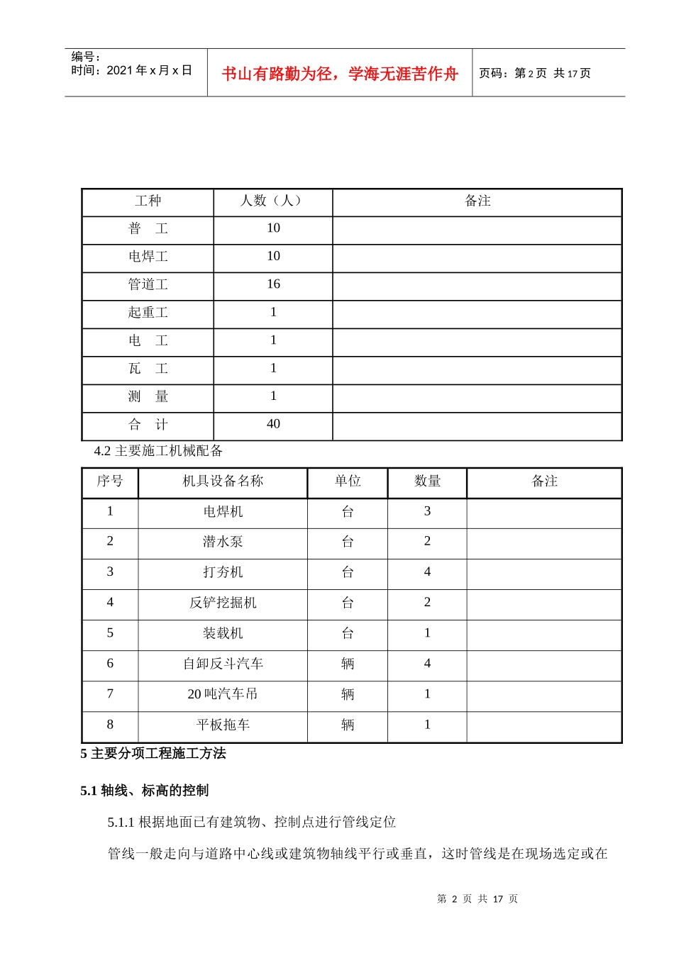 厂区给水、排水与采暖工程施工方案_第2页