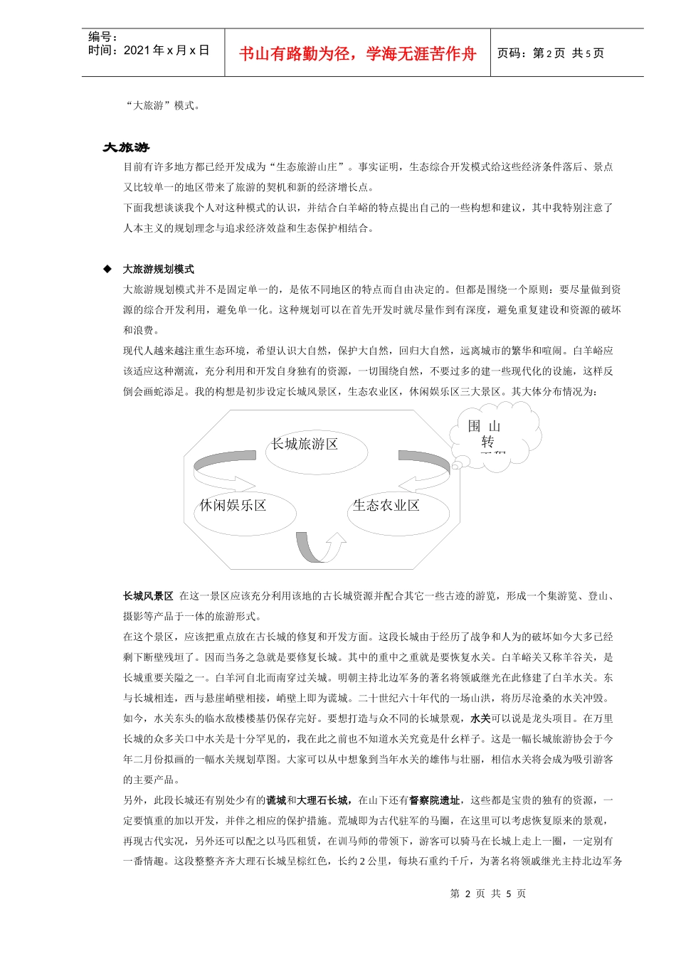 小村庄大旅游白羊峪生态旅游模式构想DOC5(1)_第2页