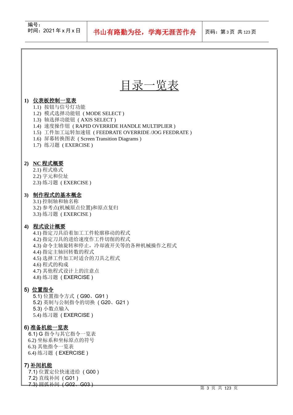 数控铣床培训手册_第3页