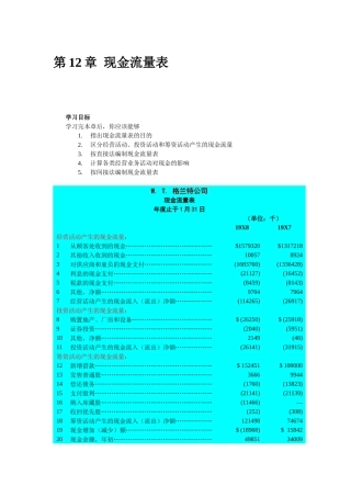 某公司财务现金流量分析课程