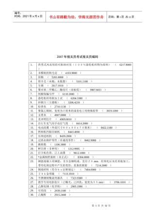 报关员考试报关员编码