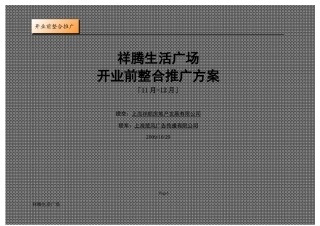 祥腾生活广场11月-12月整合推广(修改+预算)