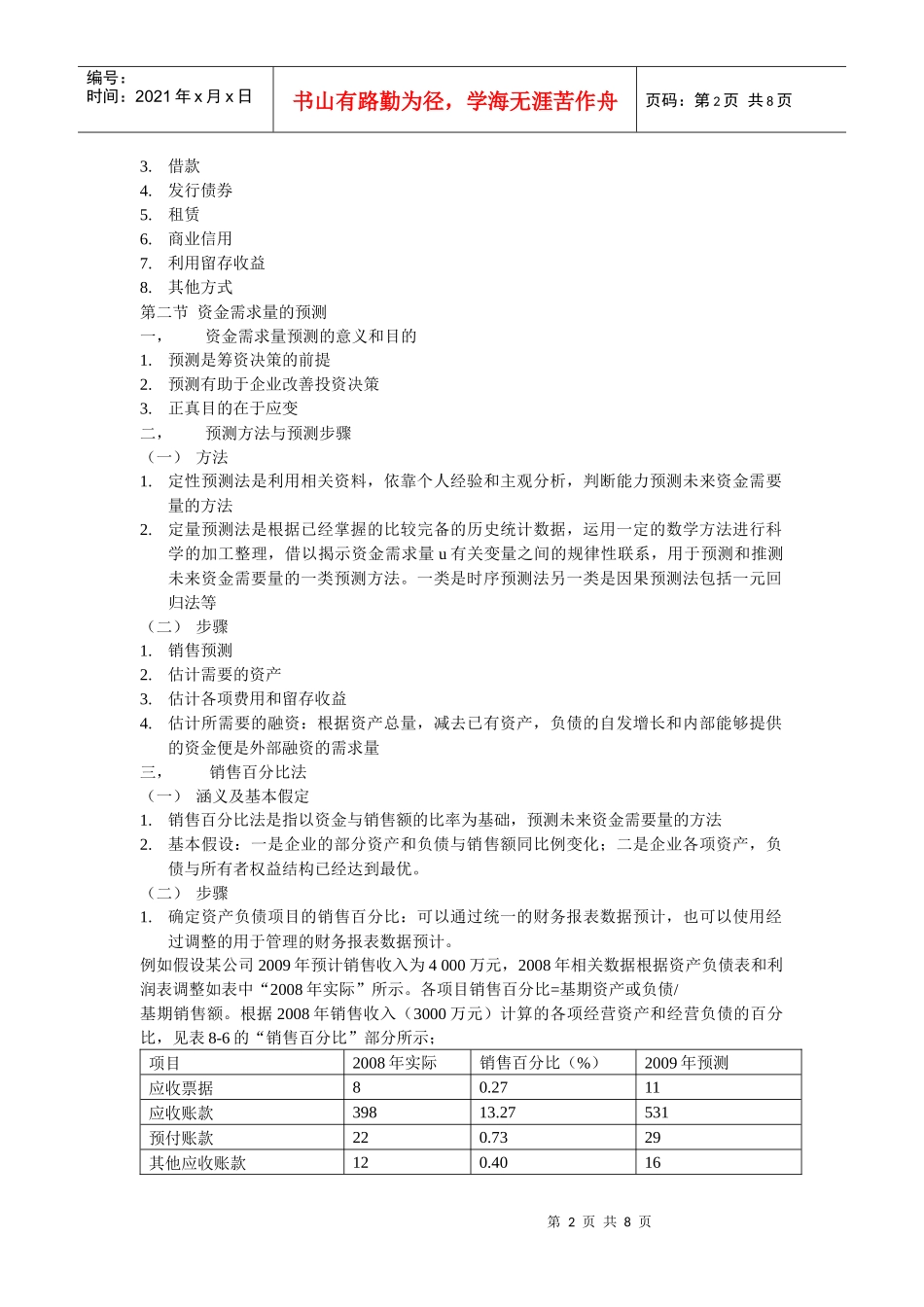 第八章 筹资管理_第2页
