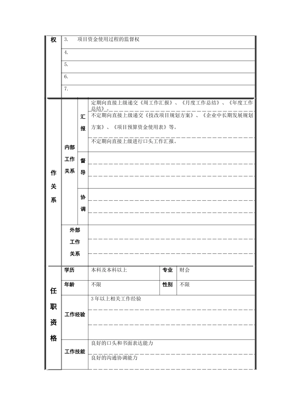 江动股份-企管计划部投资规划员职位说明书_第2页