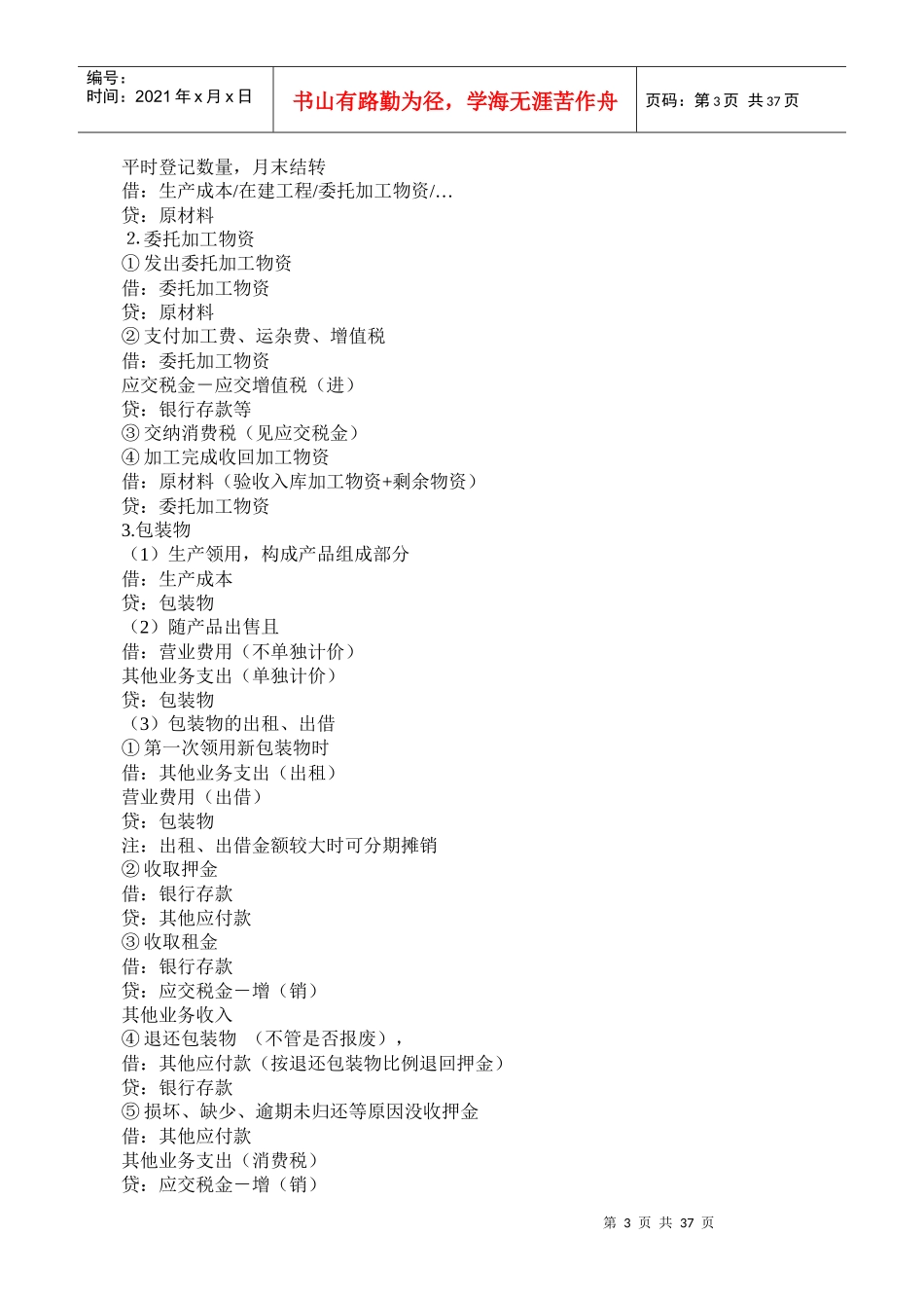 会计分录(纯分录)_第3页