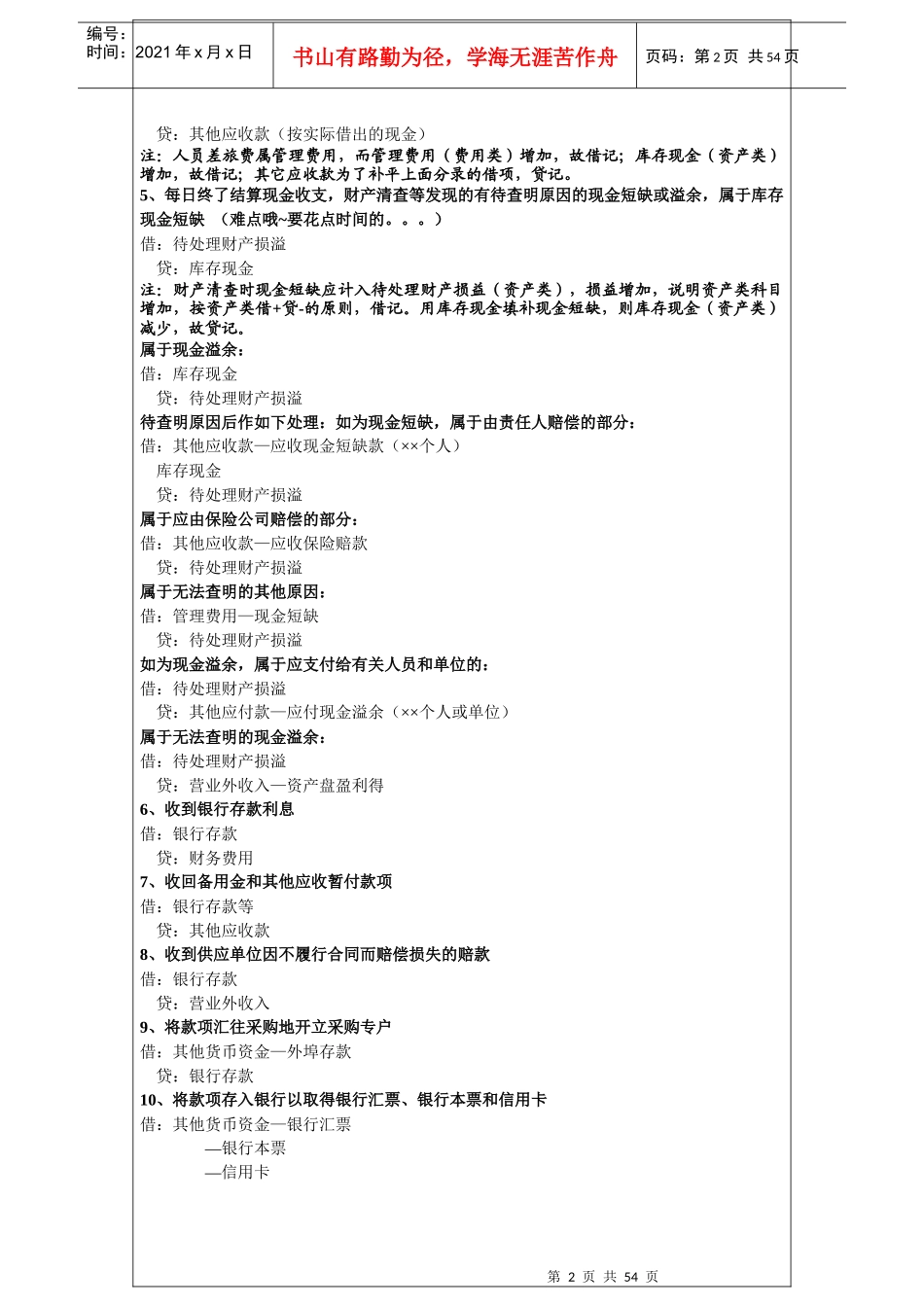 会计分录大全(doc 54页)_第2页