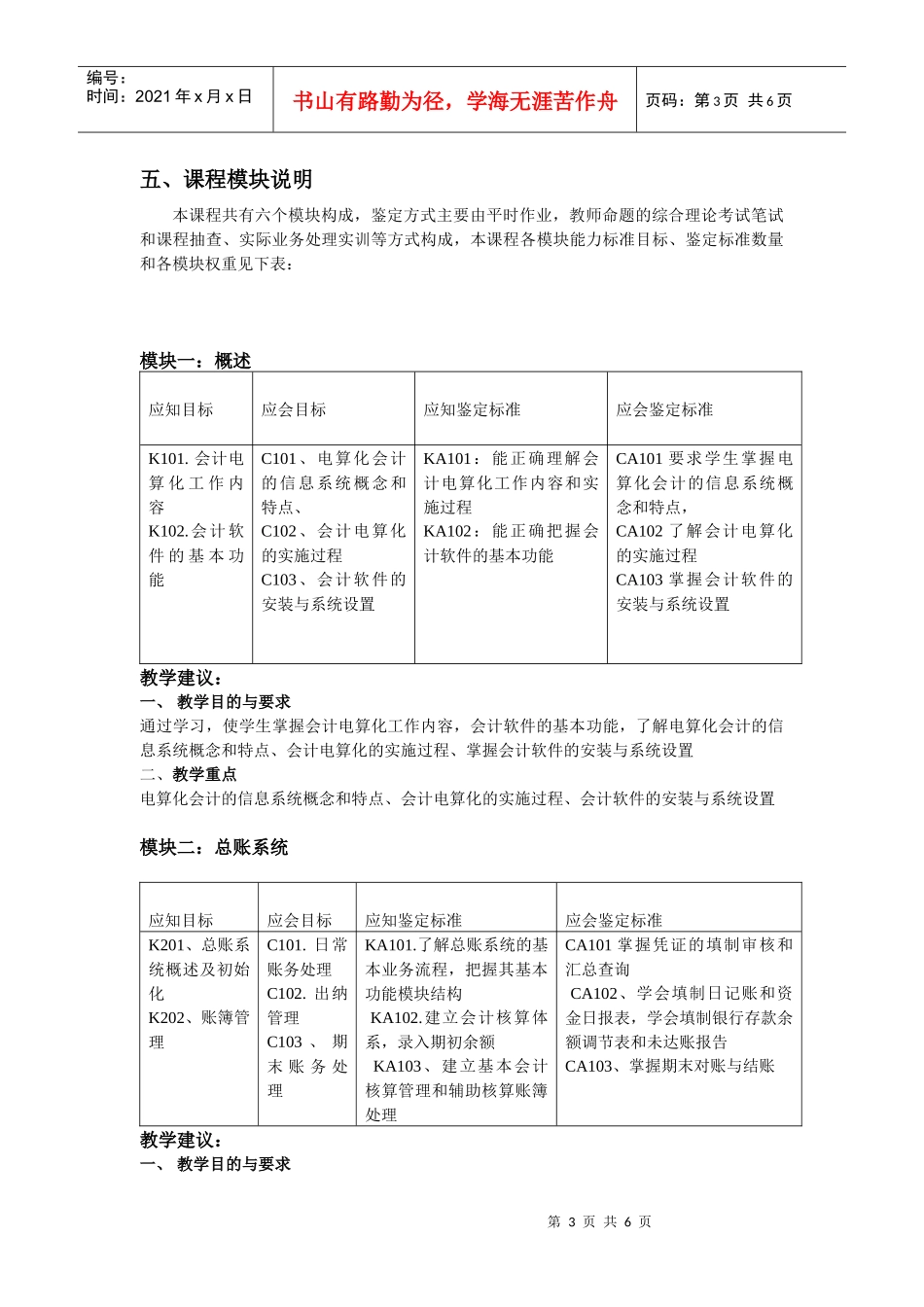 会计电算化课程教学标准_第3页