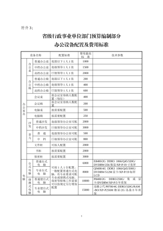 省级行政事业单位部门预算编制部分