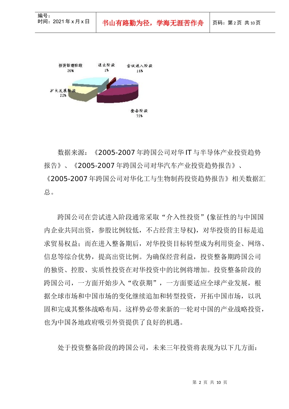 跨国公司对华产业投资趋势调查研究(doc 12)_第2页