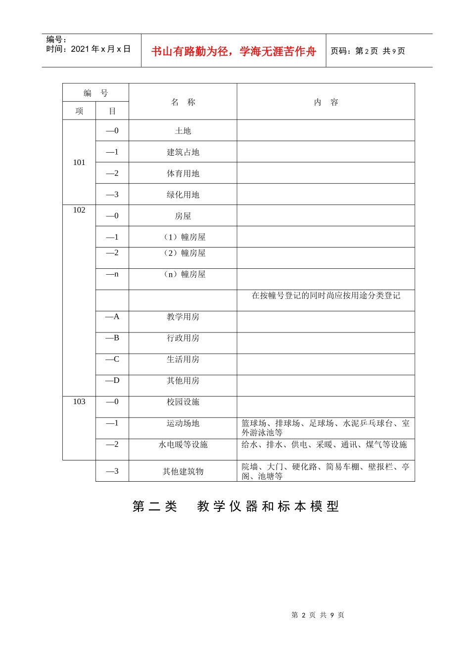 山东省中小学固定资产分类_第2页