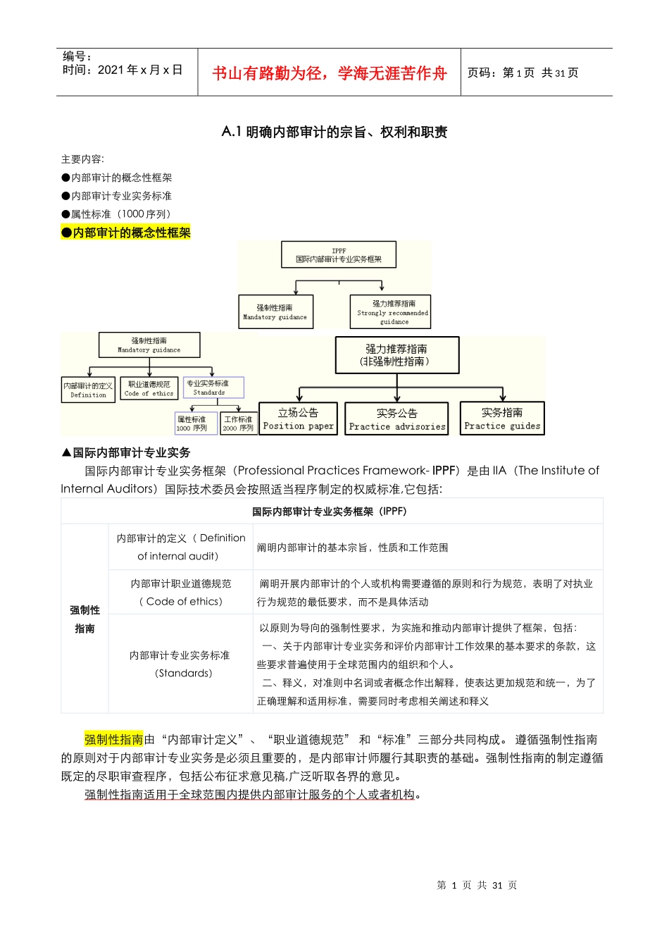 遵守国际内部审计师协会的属性标准_第1页