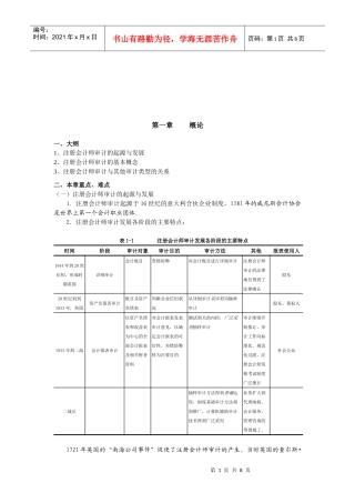 注册会计师审计大纲
