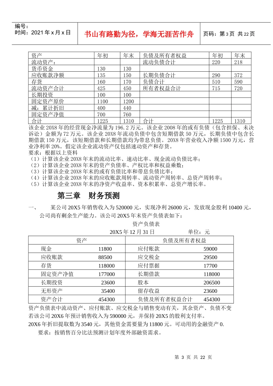 财务管理习题21873263_第3页