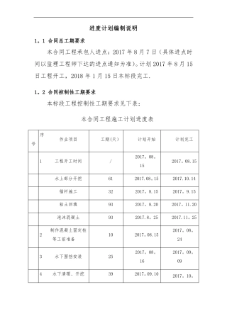 施工进度计划编制说明55230