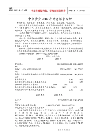 某公司年度年财务报表分析