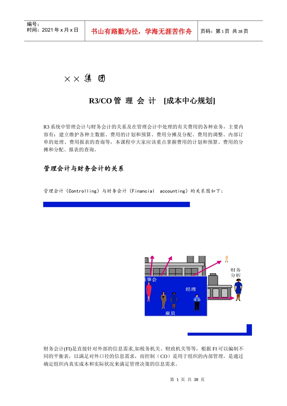 某集团的管理会计与财务会计_第1页