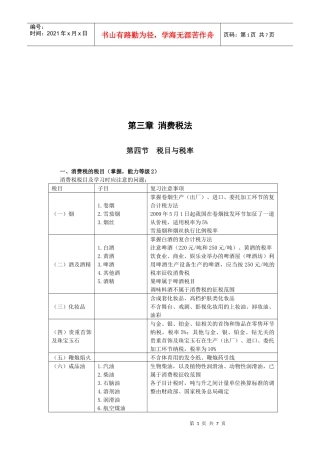 税目、税率与计税依据