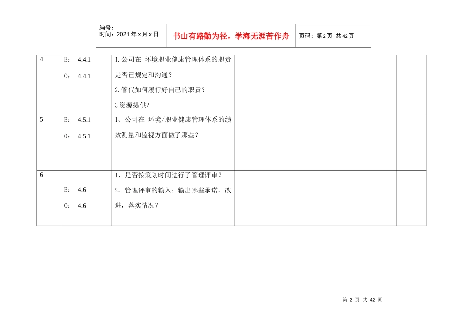 某公司内审检查表_第2页