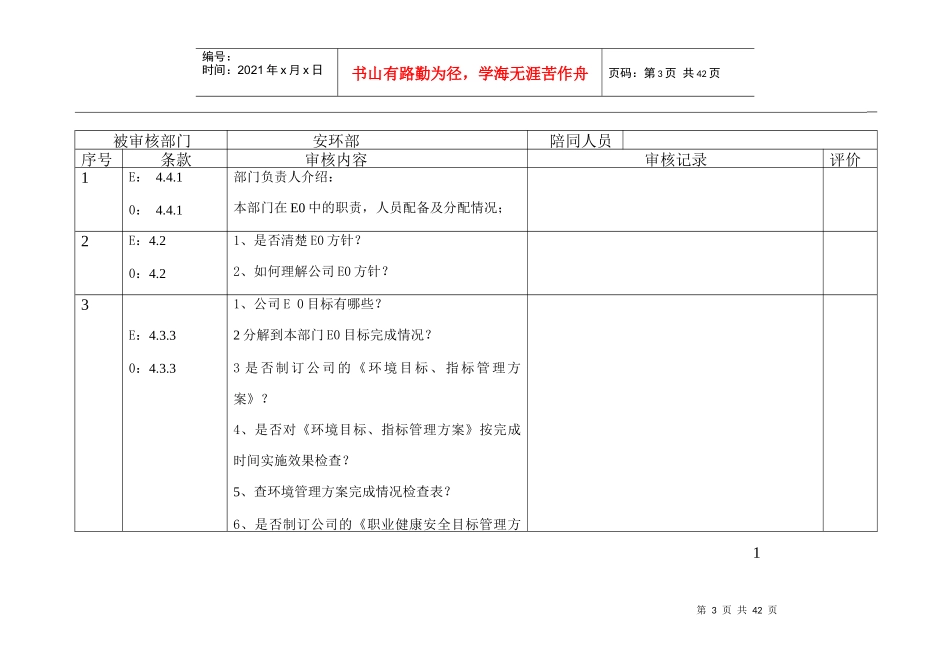 某公司内审检查表_第3页