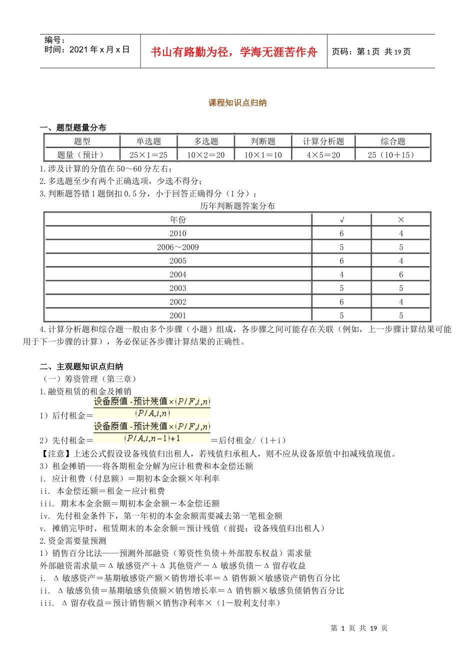 财务管理考试重点_第1页