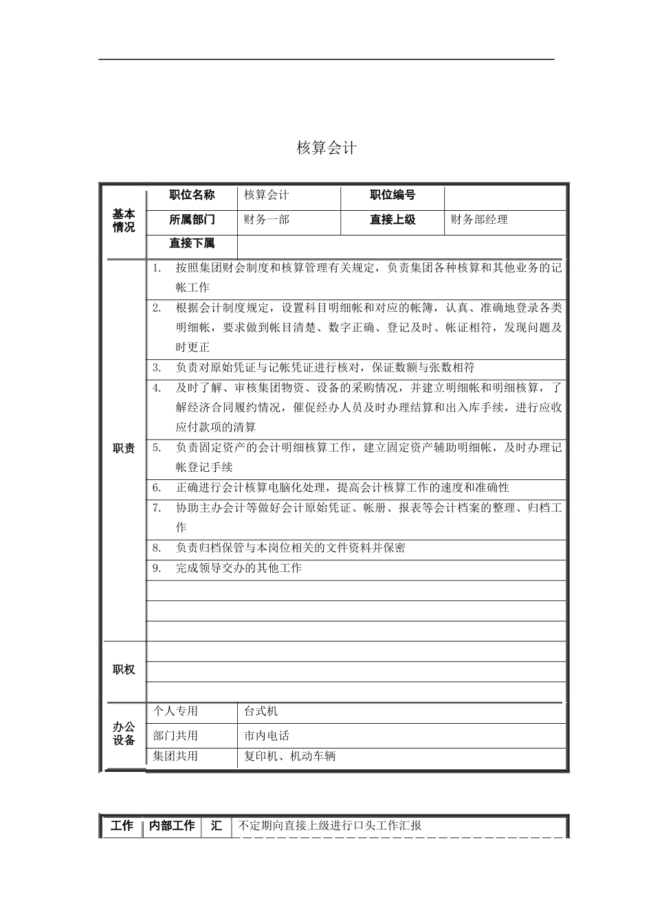 核算会计岗位说明书_第1页