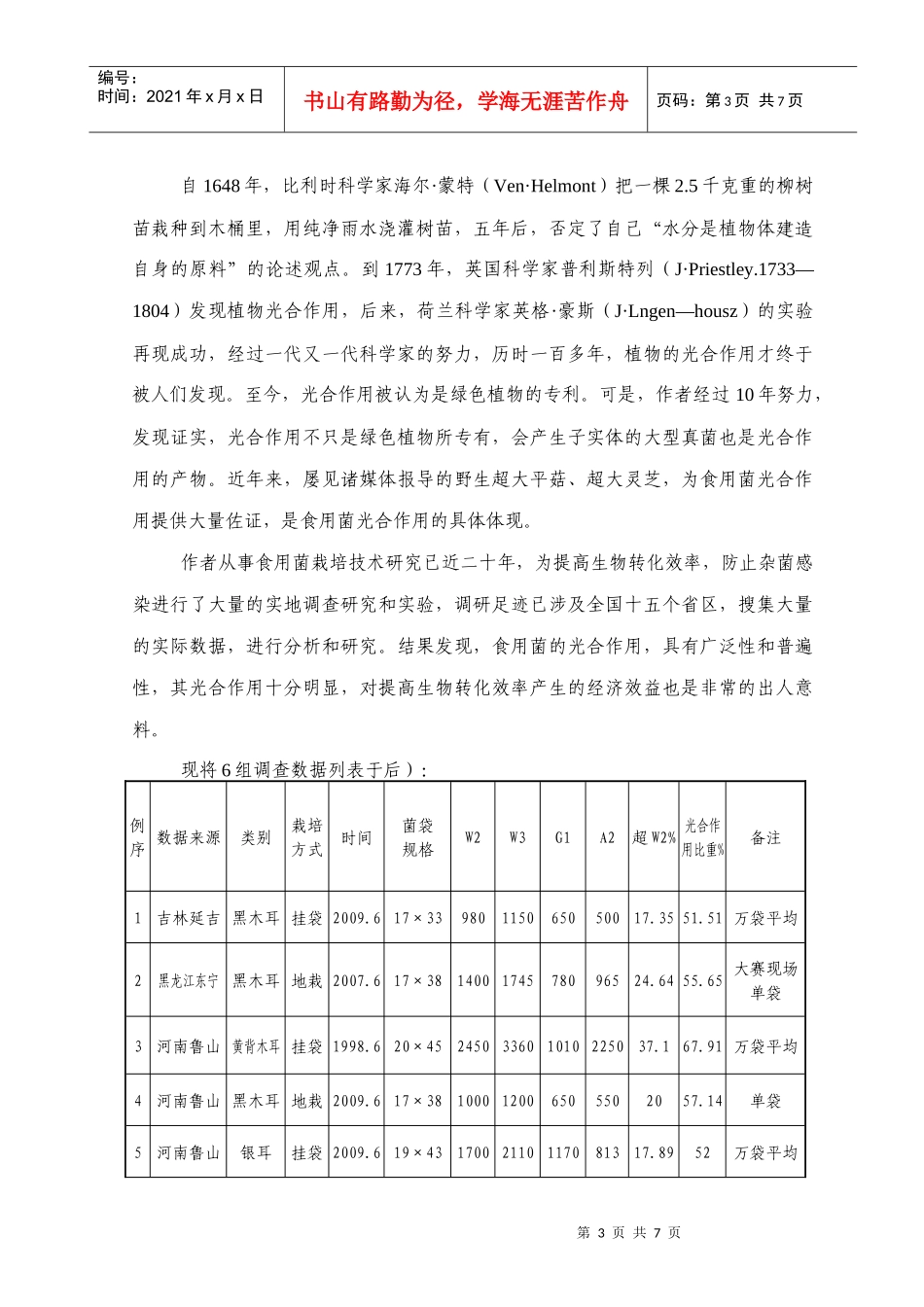食用菌的光合作用(本论文已收入首届中国蕈菌与健康高峰论坛论文集)_第3页