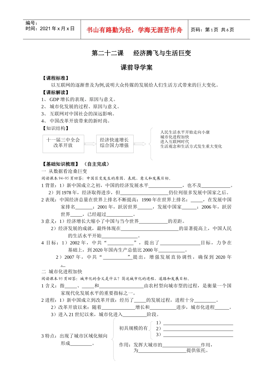 21课 经济腾飞和生活巨变 封磊_第1页