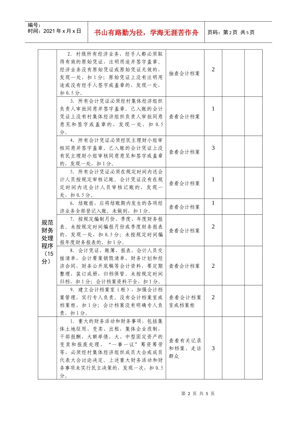 第二批全国农村集体财务管理规范化示范单位考评表_第2页
